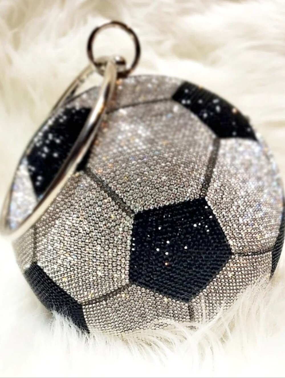 Sparkling Rhinestone Soccer Ball Betsey Johnson Inspired 3-in-1 Purse/Clutch